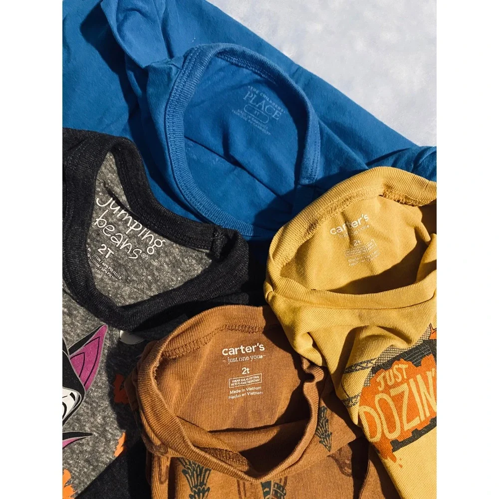 Toddler Boys 2T 3T Long Sleeve Graphic Tee Lot Carters Paw Patrol School Moose